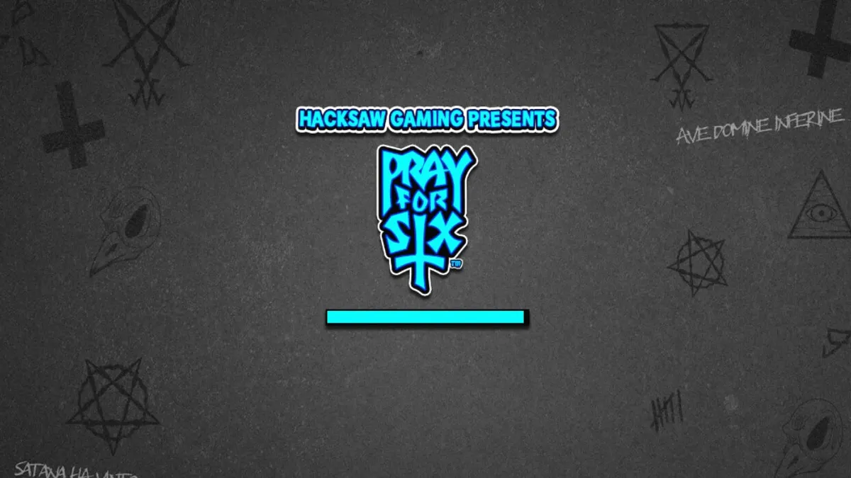 Pray for Six slot machine interface na may madilim at gothic na tema
