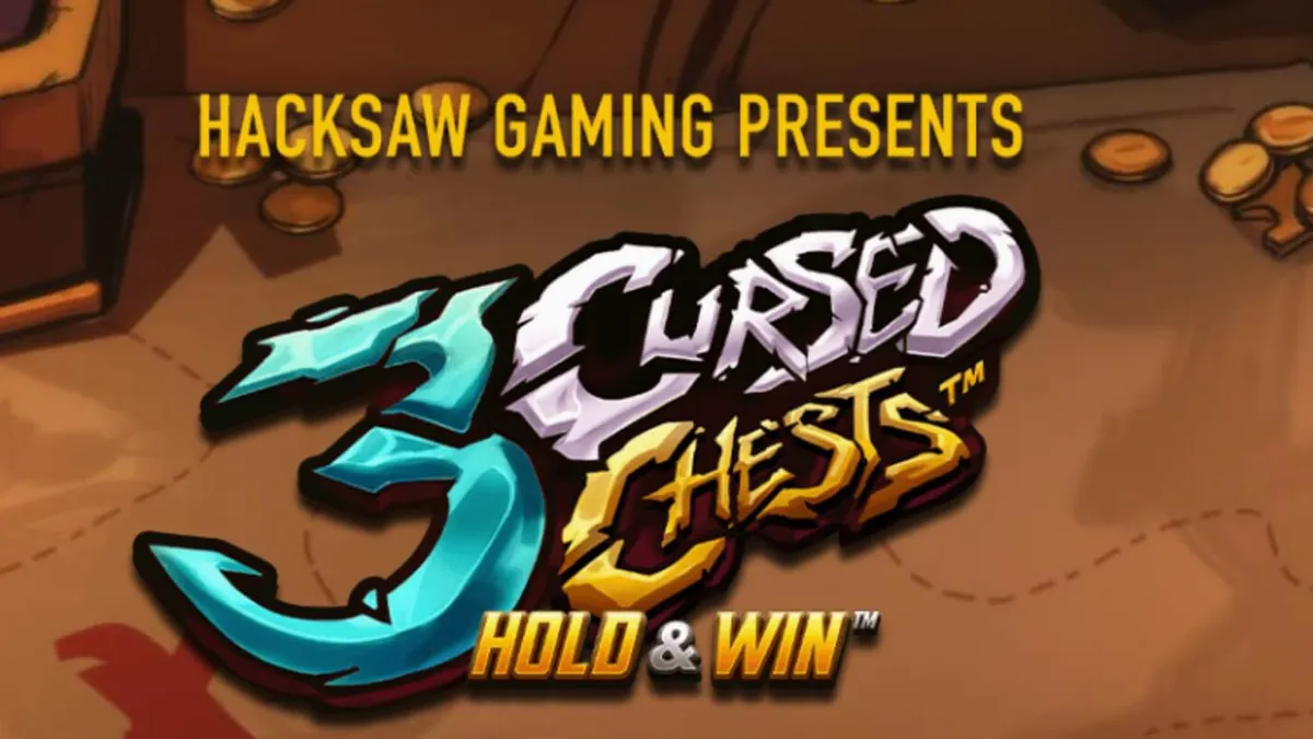 3 Cursed Chests: Hold & Win slot gameplay screen na nagpapakita ng mga mahiwagang chest at pirate theme.